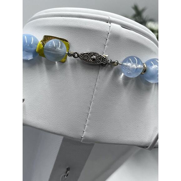 Vintage Hong Kong Swirl Dimension Genuine Lucite One Strand Necklace Tags New - Picture 8 of 12